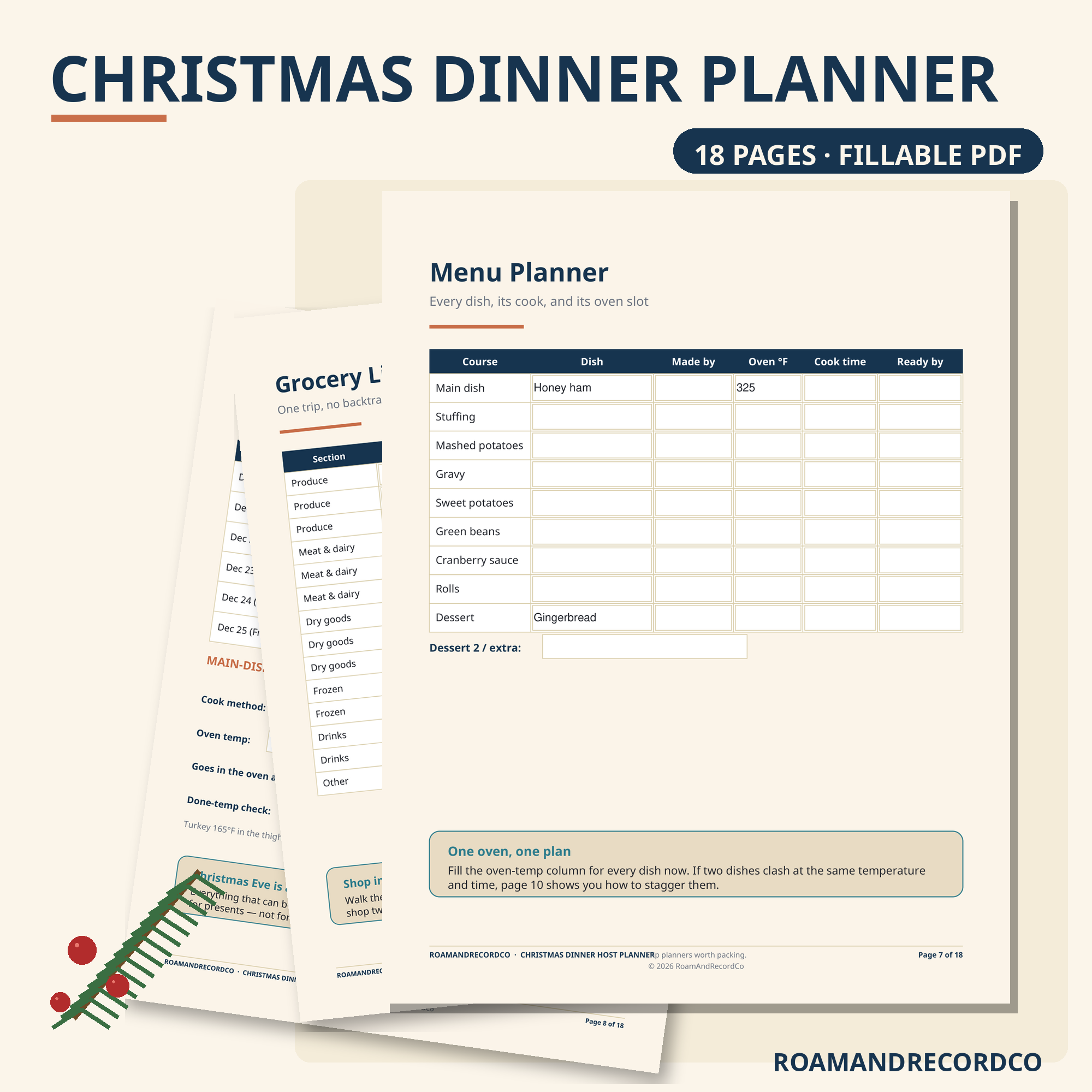 Christmas Dinner Host Planner