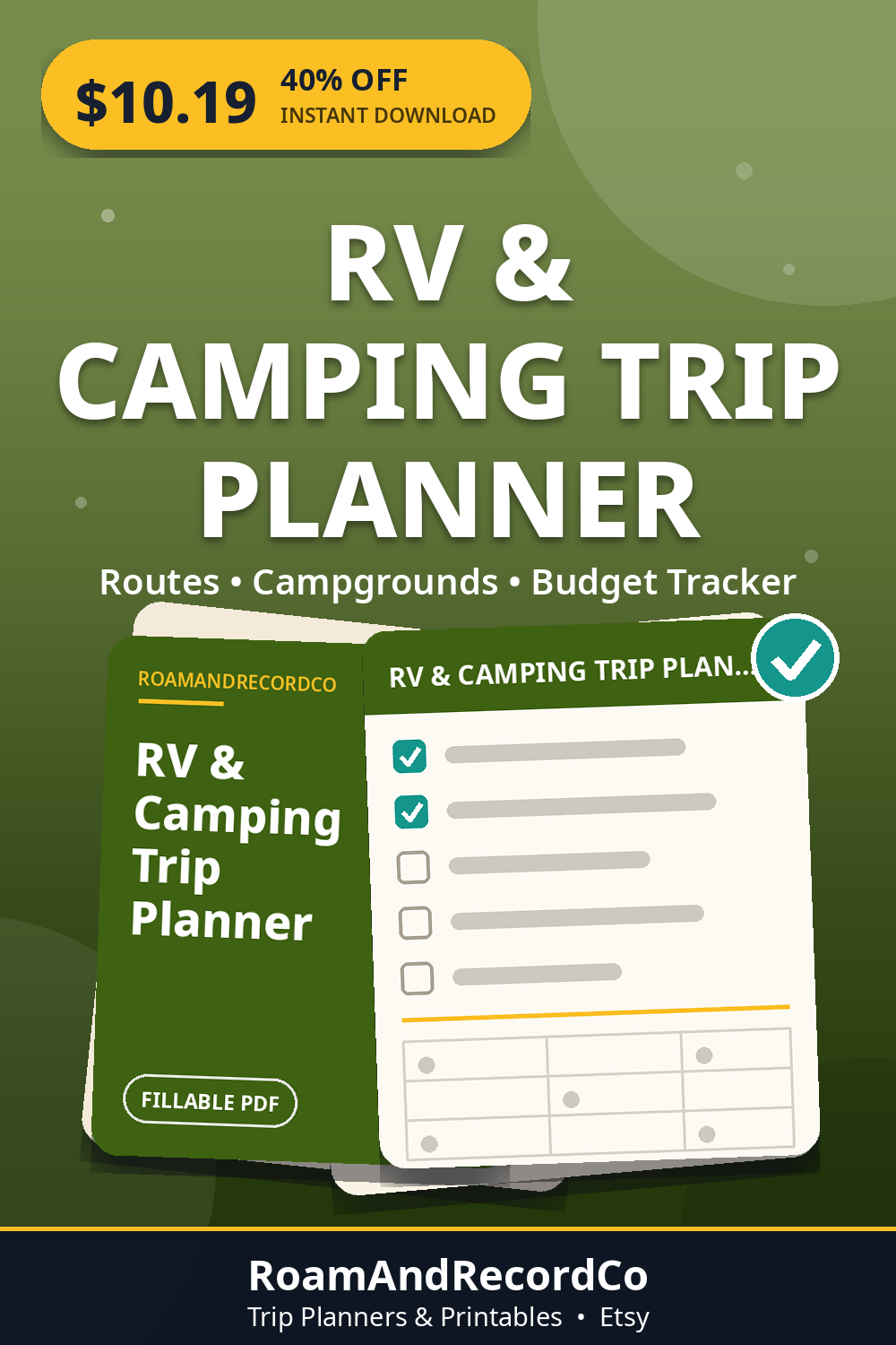 RV and Camping Trip Planner