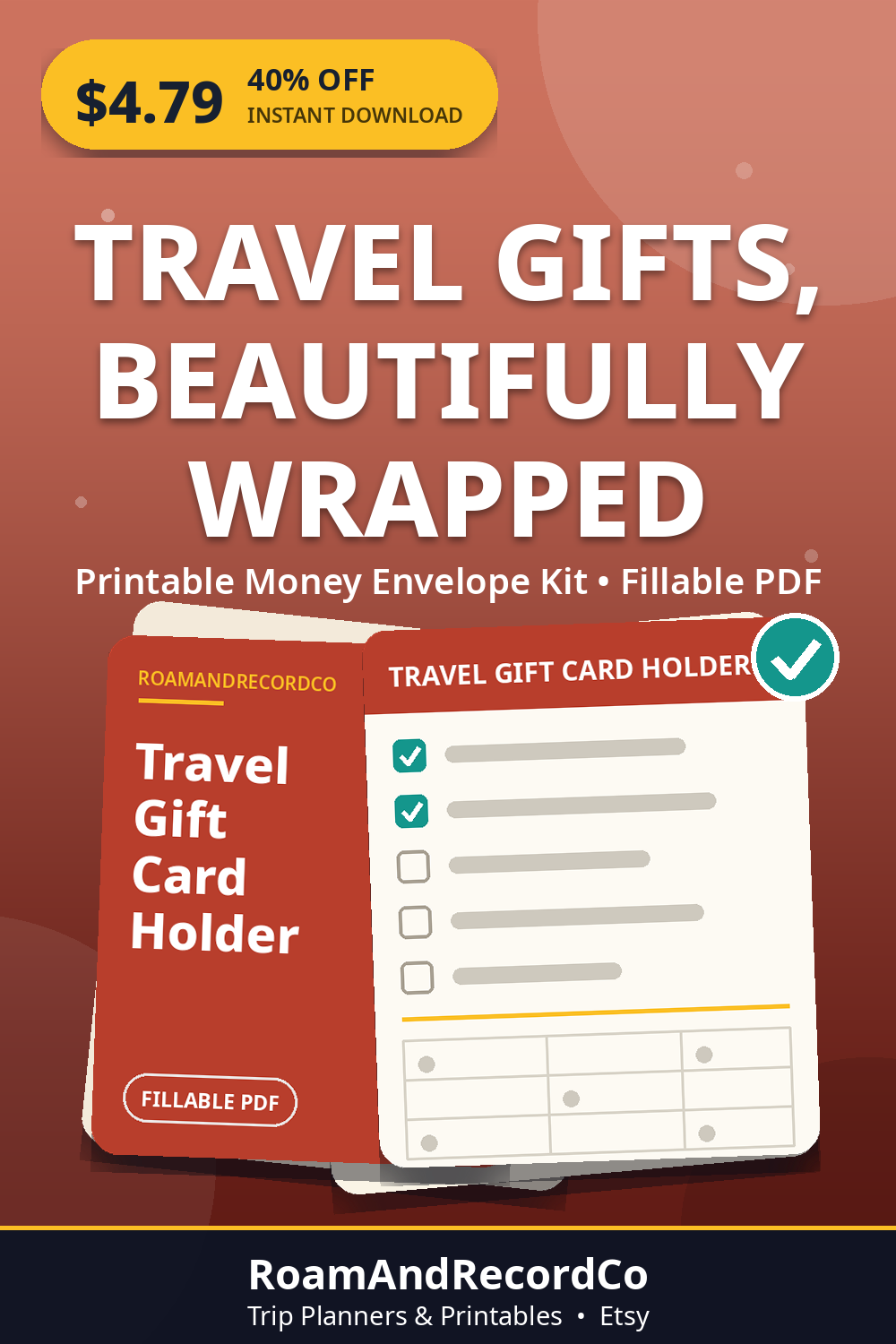 Travel Gift Card Holder